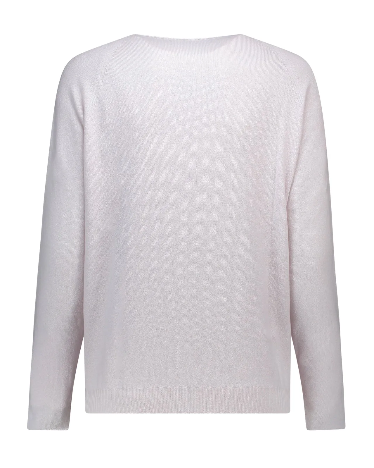 Maglione scollato cashmere rosa