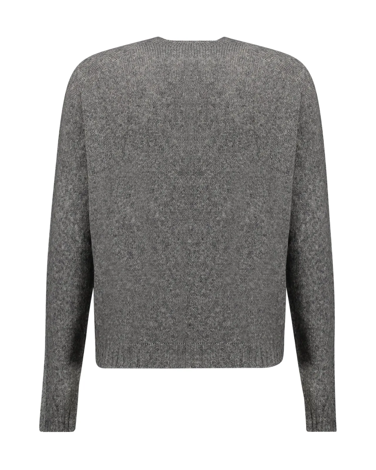 Maglione scollato lana grigio