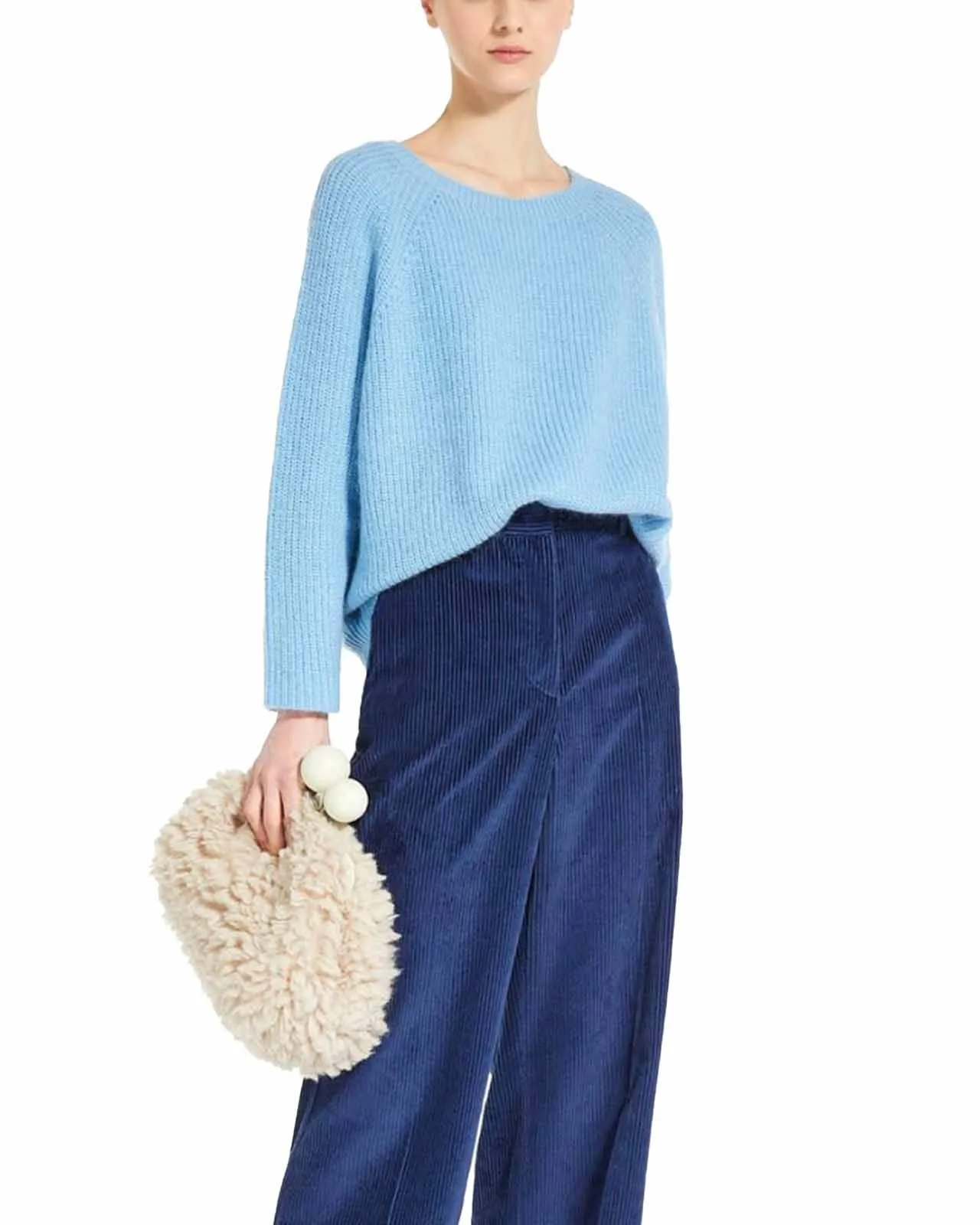 Maglione Xeno mohair azzurro