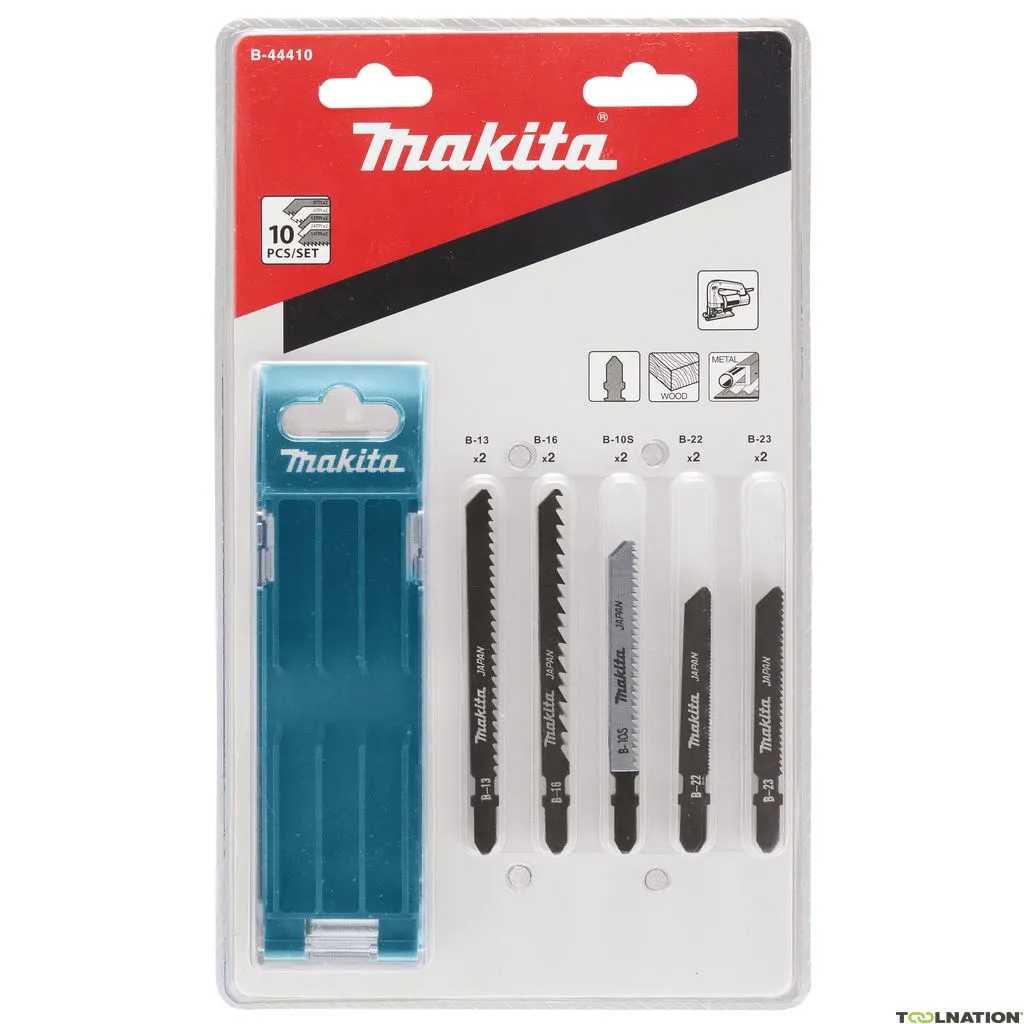Makita Accessori B-44410 Set di seghetti alternativi da 10 pezzi