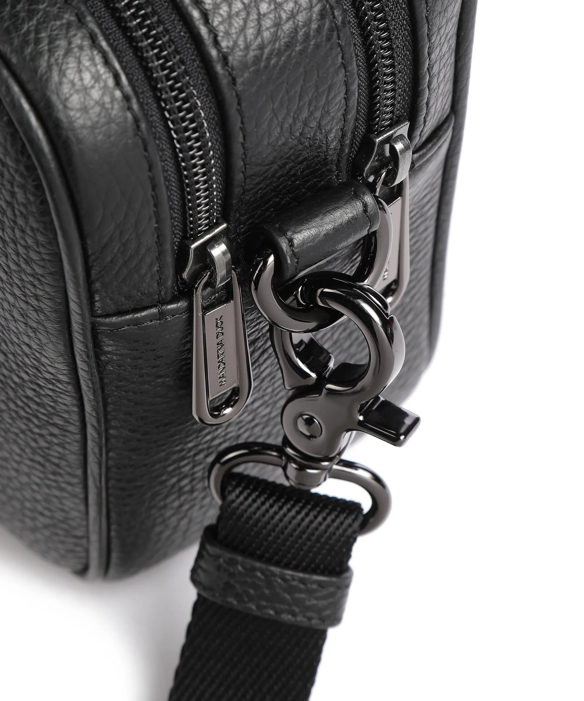  Mandarina Duck Mellow Leather Borsa a tracolla pelle di vitello grana nero  
