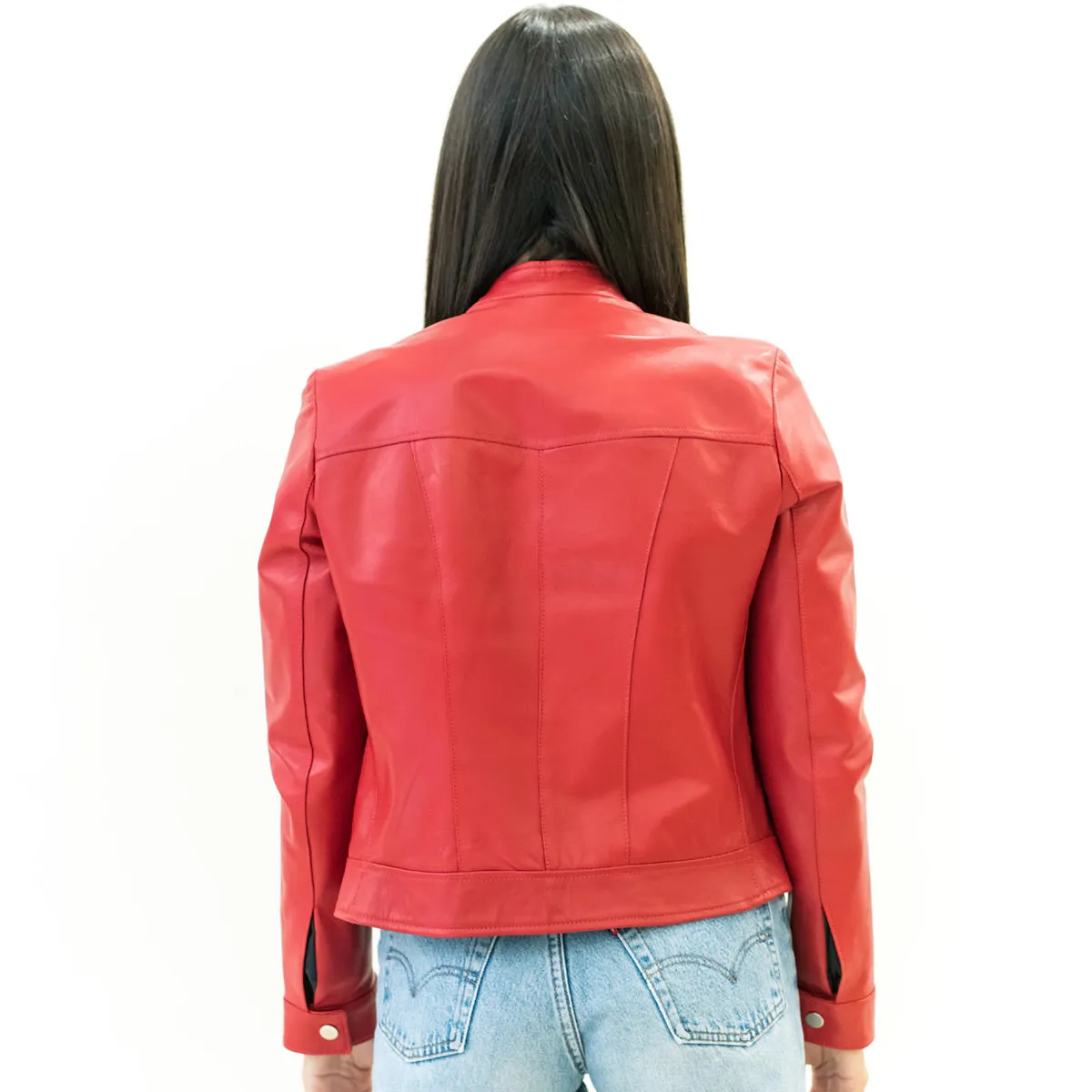 Masterpelle Masterpelle giubbino donna nappa rosso