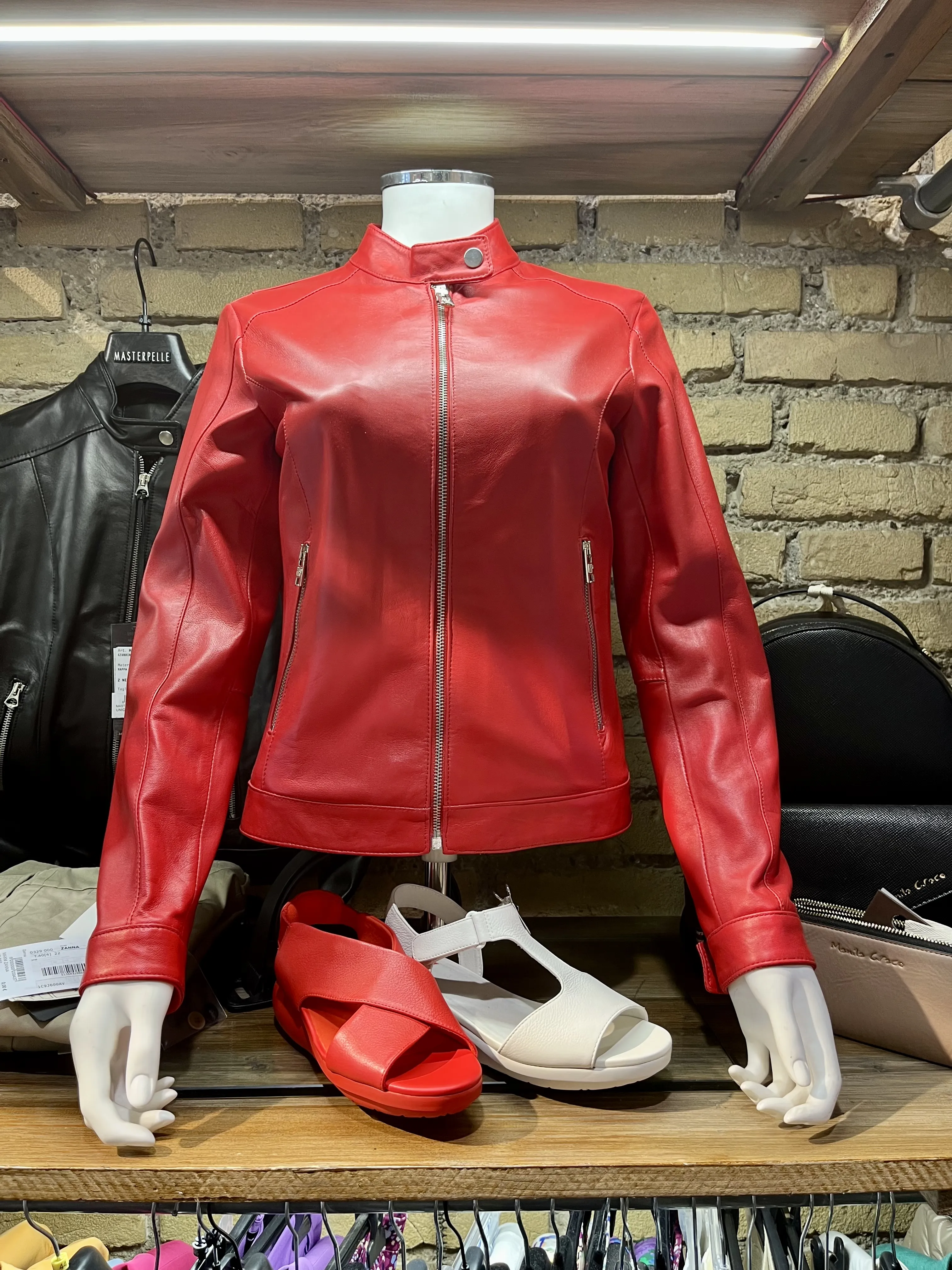 Masterpelle Masterpelle giubbino donna nappa rosso