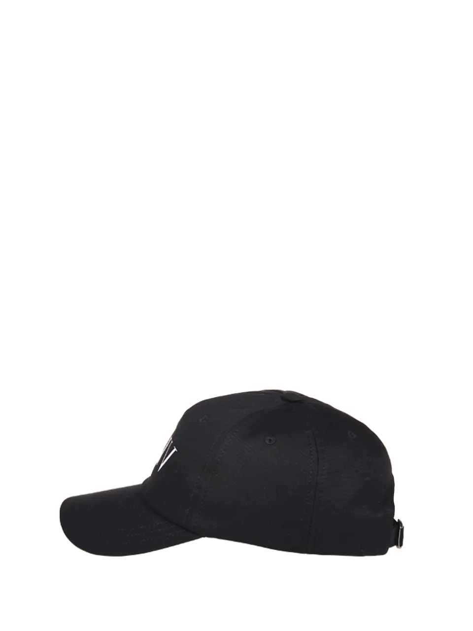 MEN VALENTINO GARAVANI BLACK SILK BASEBALL HAT