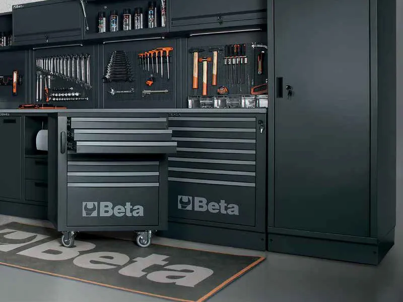 Modulo fisso Beta RSC50 M7 da incasso con 7 cassetti per arredo officina
