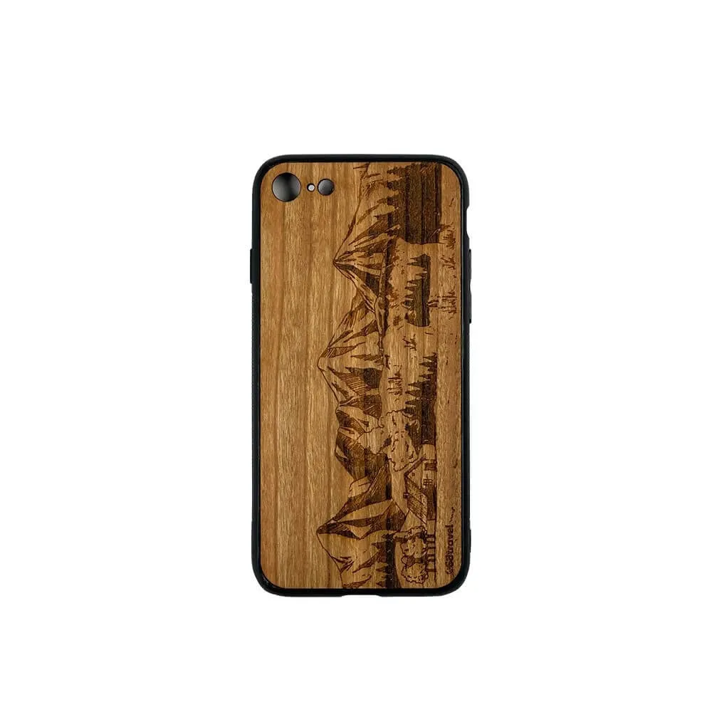 Montagne- Custodia per cellulare in legno