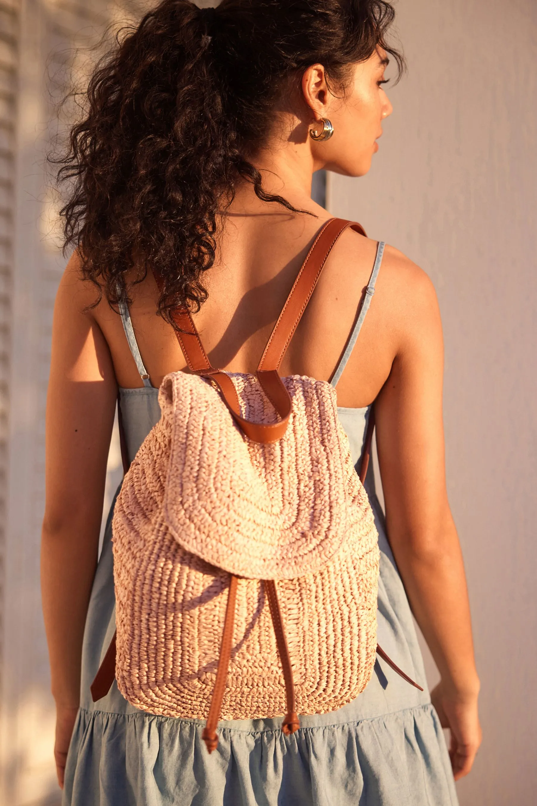 Naturale  - Zaino in rafia