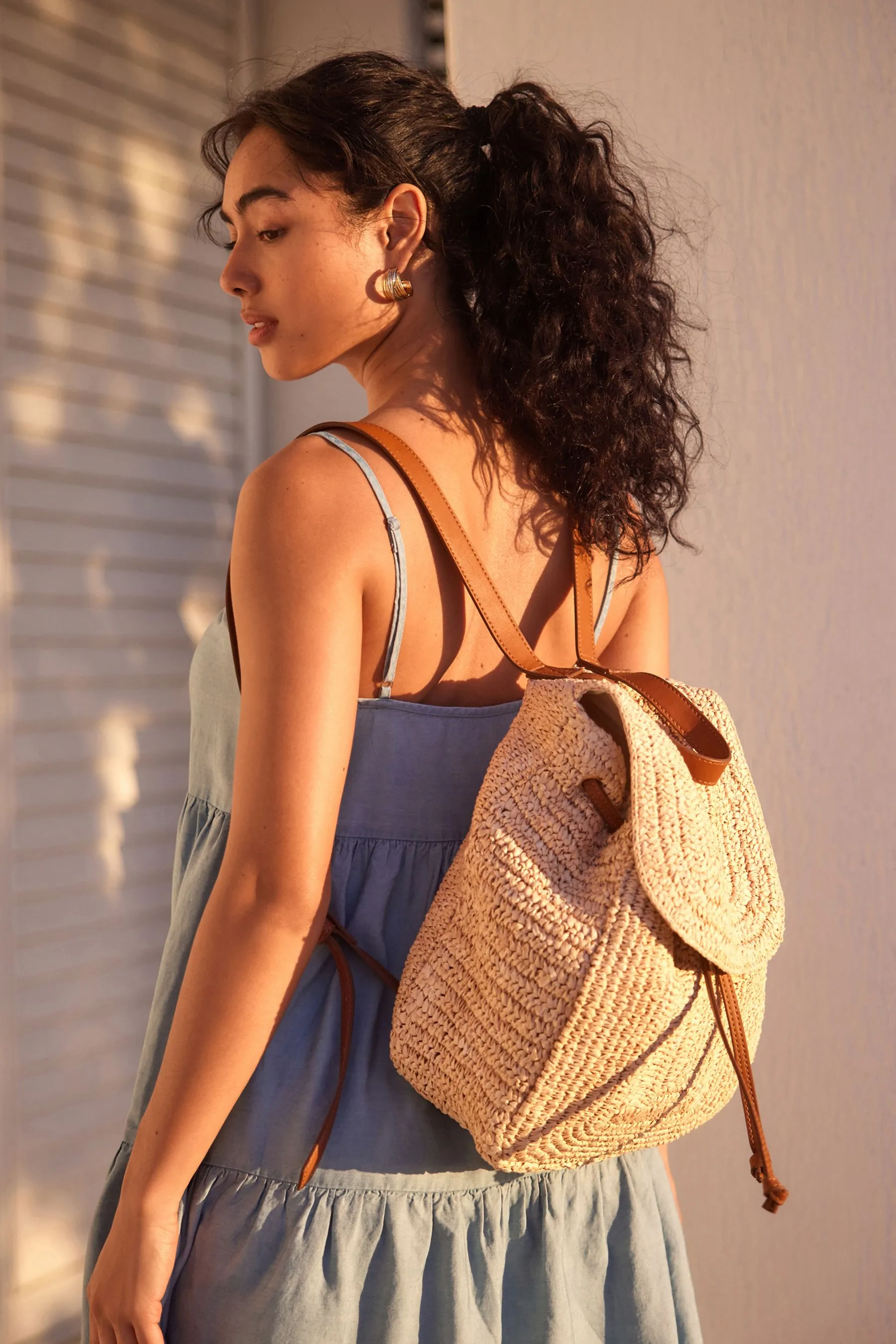 Naturale  - Zaino in rafia