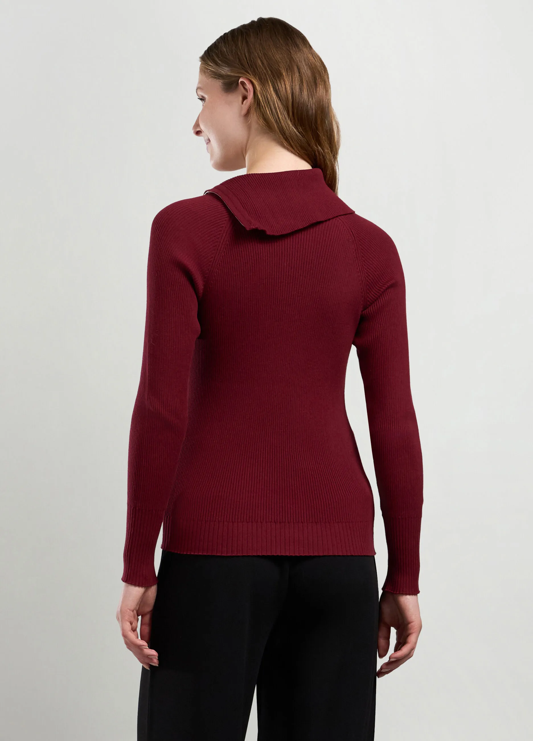 NICE & CHIC  T-shirt in costina di misto cotone donna