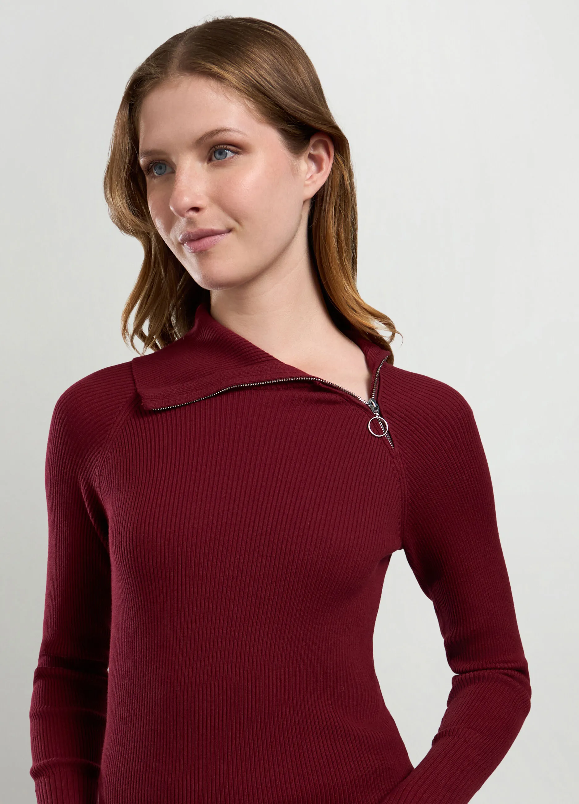 NICE & CHIC  T-shirt in costina di misto cotone donna