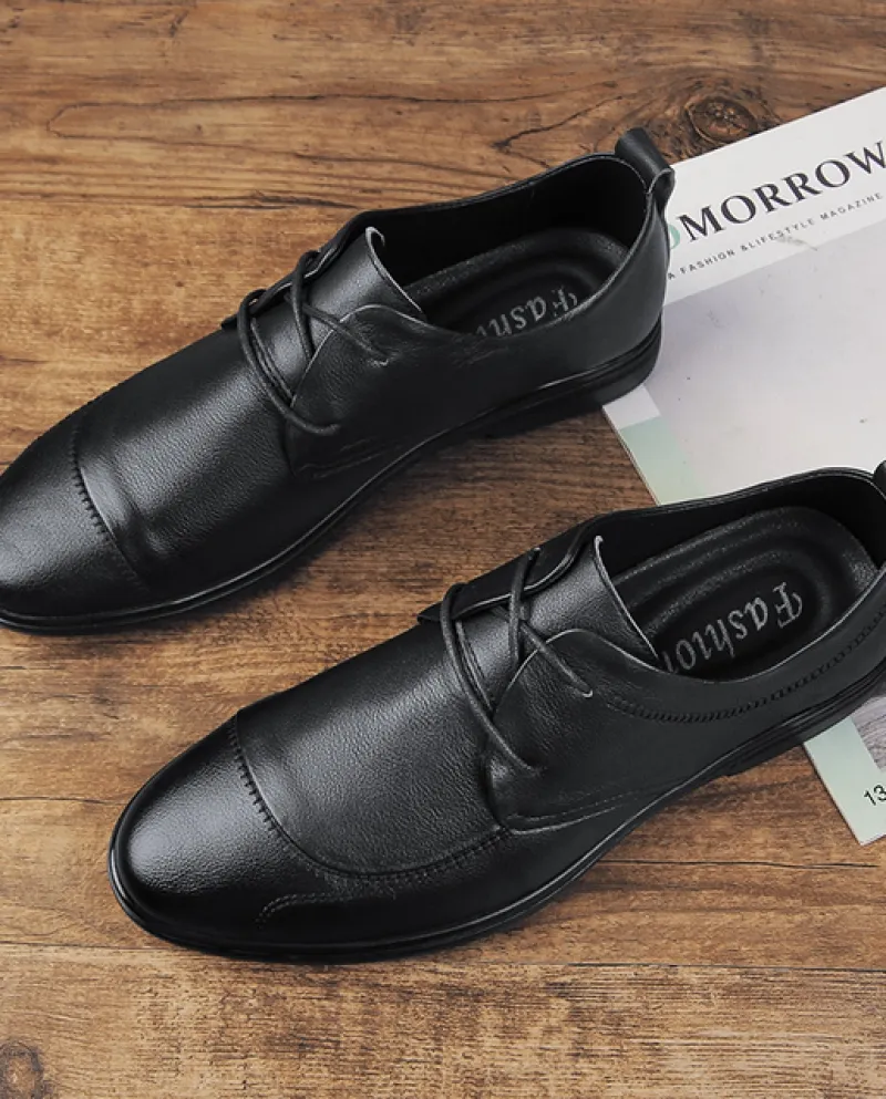 Nuovo 2022 Vestito Lace Up Scarpe di Cuoio Della Rappezzatura Mocassini Piatti Per Gli Uomini High Street di Cerimonia Nuziale d