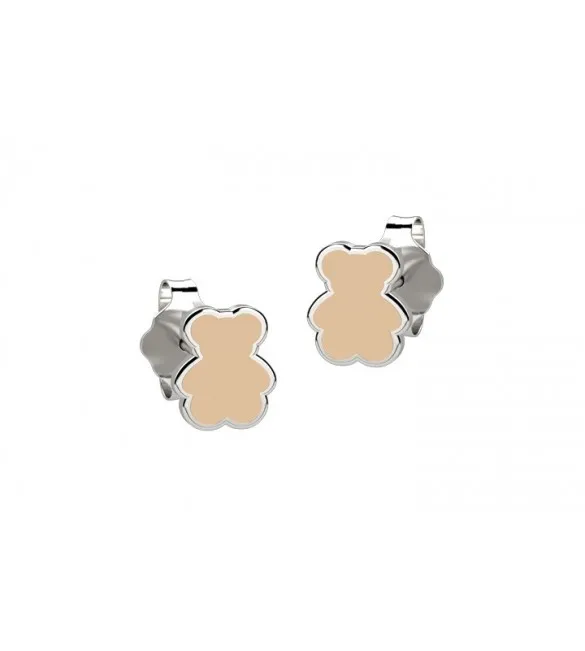 Orecchini Bambina Gioielli Nanan Bijou Orso bianco argento nan0080