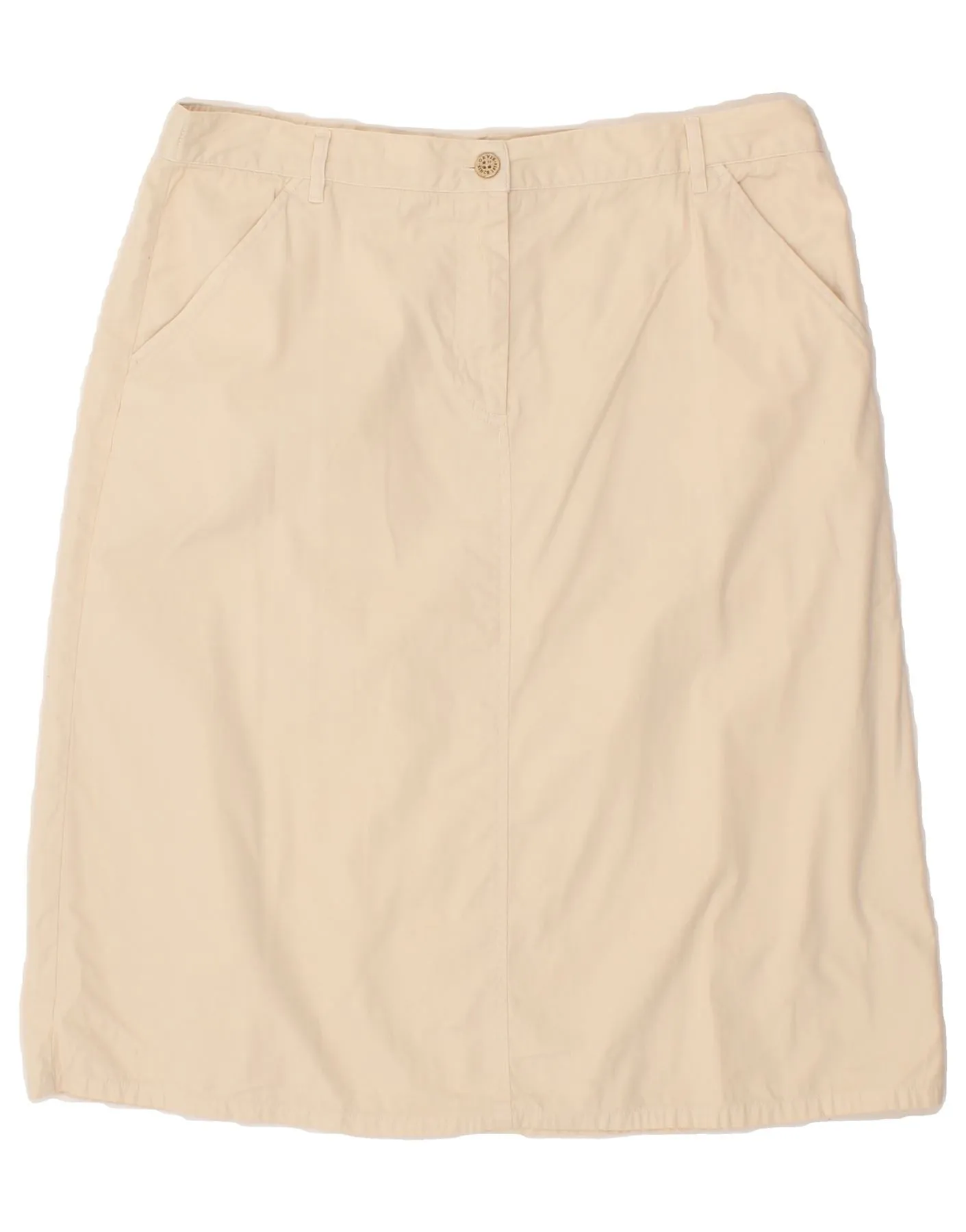 ORVIS Womens Straight Skirt US 14 XL W36 Beige Cotton