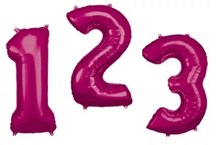 Palloncino numero 1 rosa 86 cm