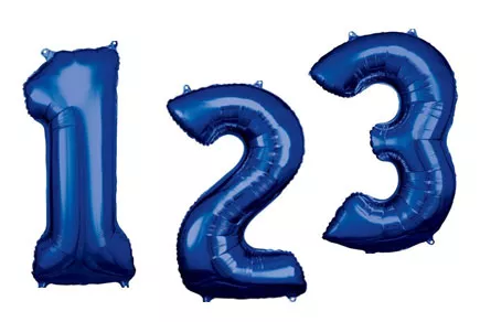 Palloncino numero 3 blu 86 cm