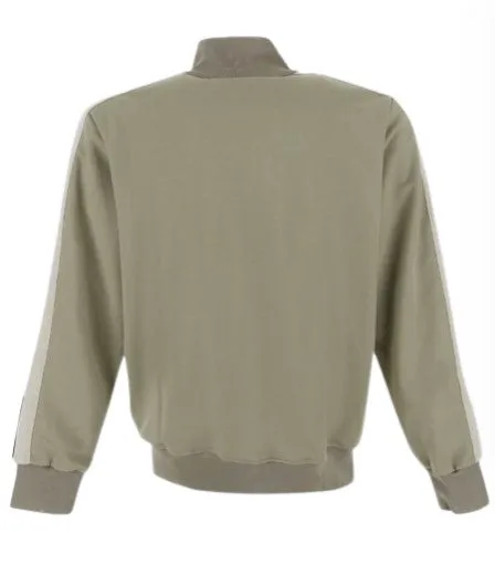 Palm Angels Felpa in nylon con zip e logo stampato PMBD058E23FAB0010703