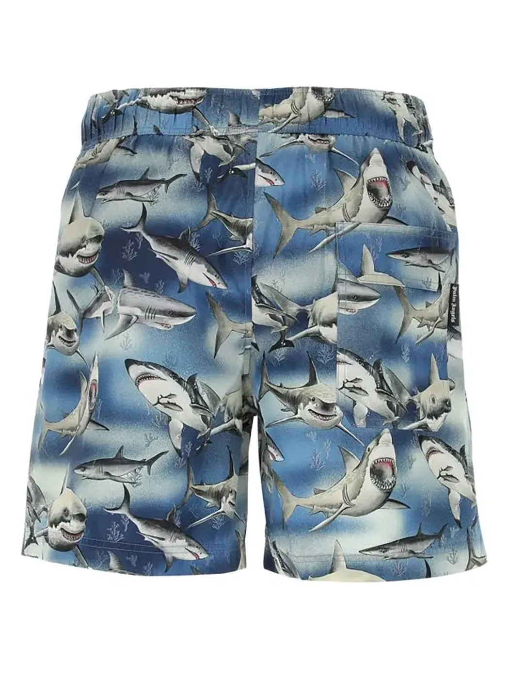 PALM ANGELS SHARK PRINT BLUE SWIM BOXERS