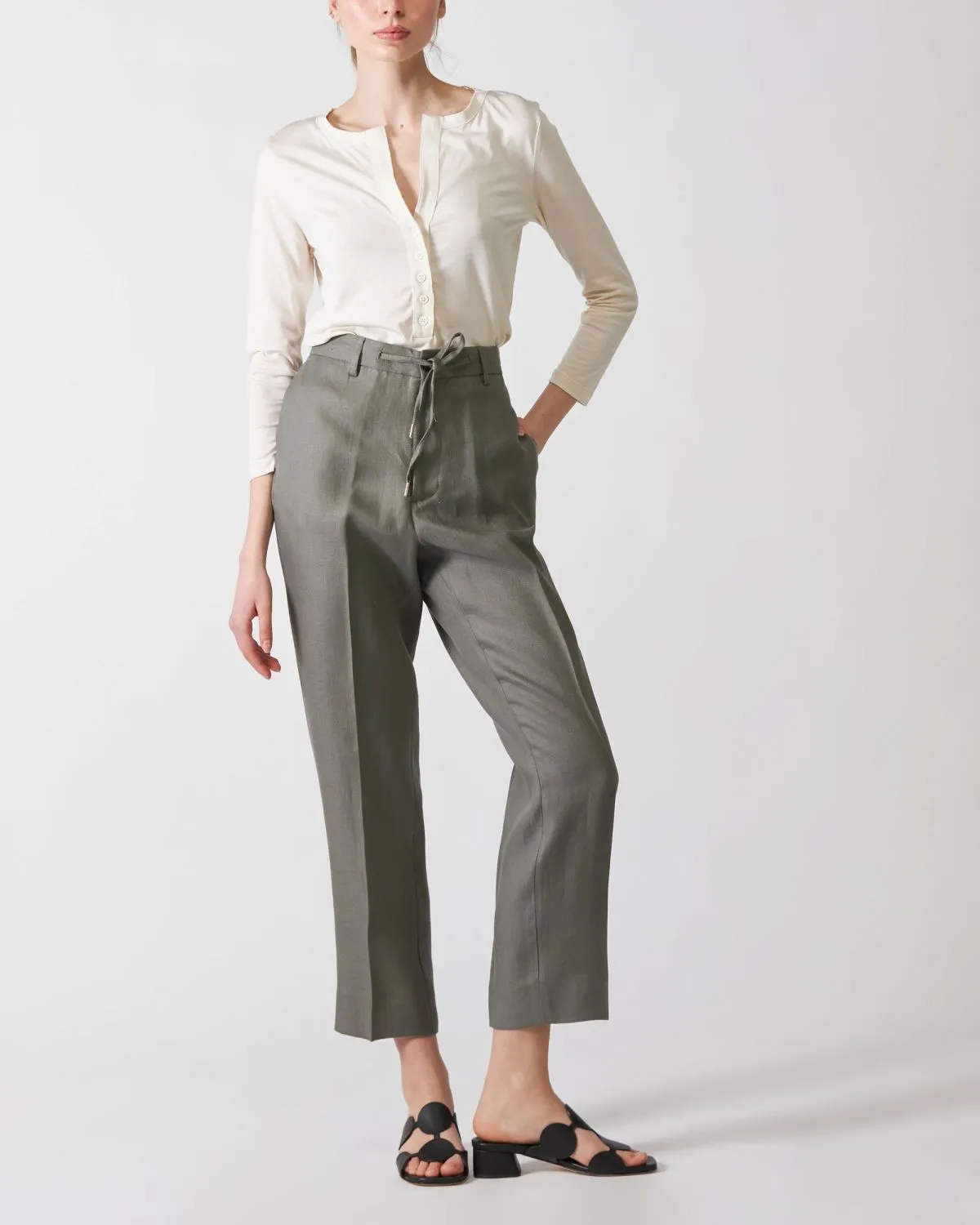 Pantalone Briglia Genderless di colore verde