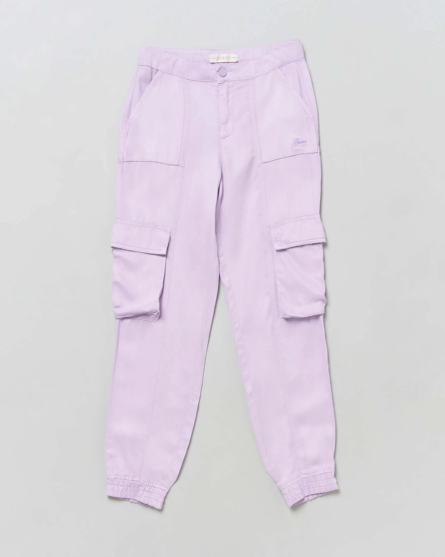 Pantalone cargo lilla in tessuto leggero 8-14 anni
