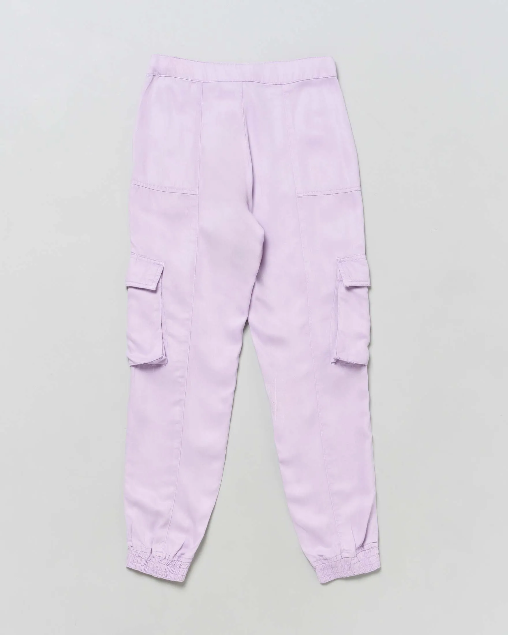 Pantalone cargo lilla in tessuto leggero 8-14 anni