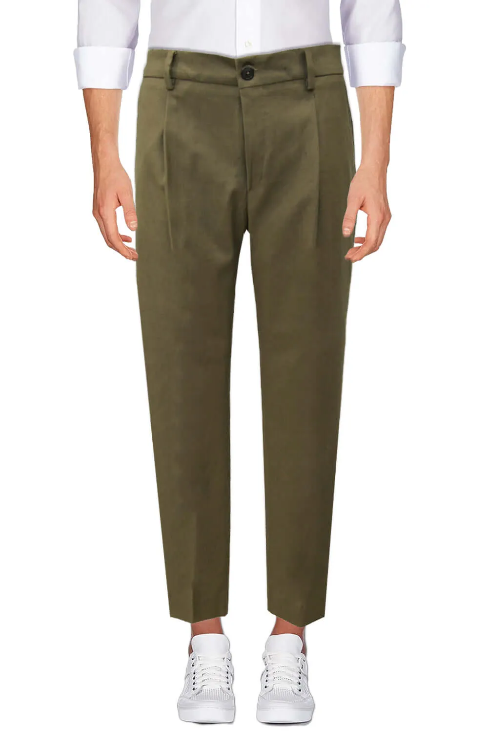 Pantalone con pence ed elastico - BE ABLE