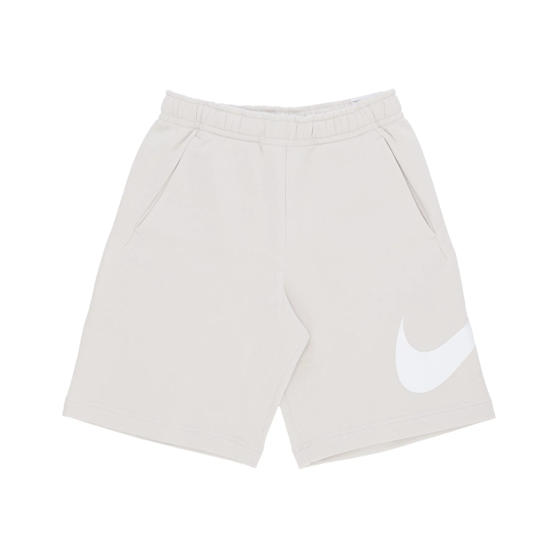 Pantalone Corto Tuta Felpato Uomo Sportswear Club Light Bone/white/white