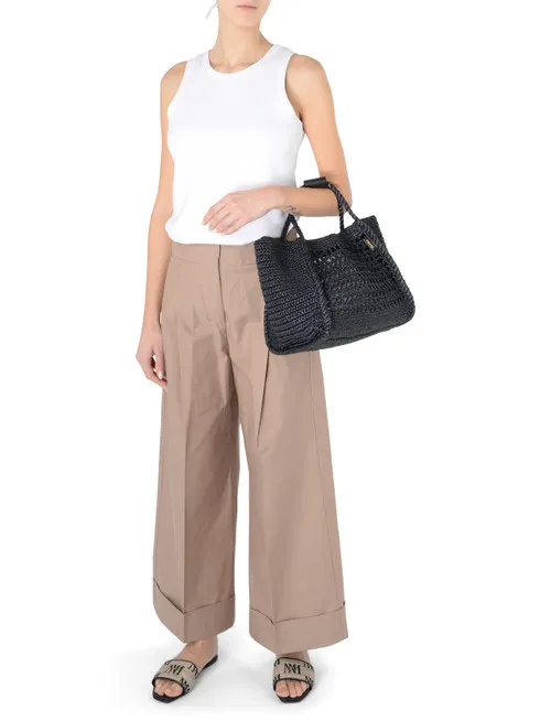 Pantalone 'S Max Mara Abba in popeline color cammello