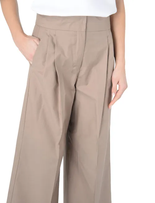 Pantalone 'S Max Mara Abba in popeline color cammello