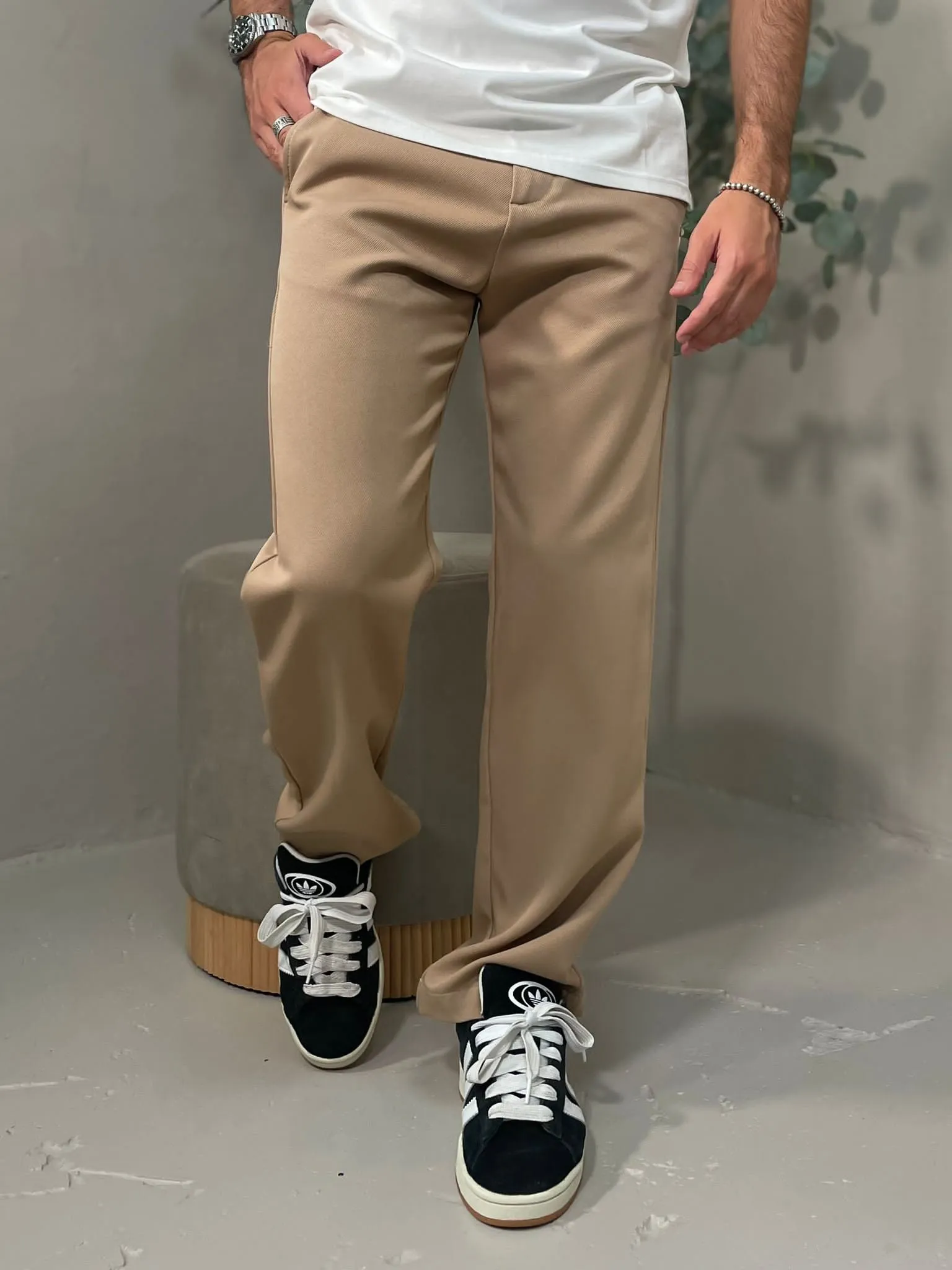 Pantalone Tessuto Cammello