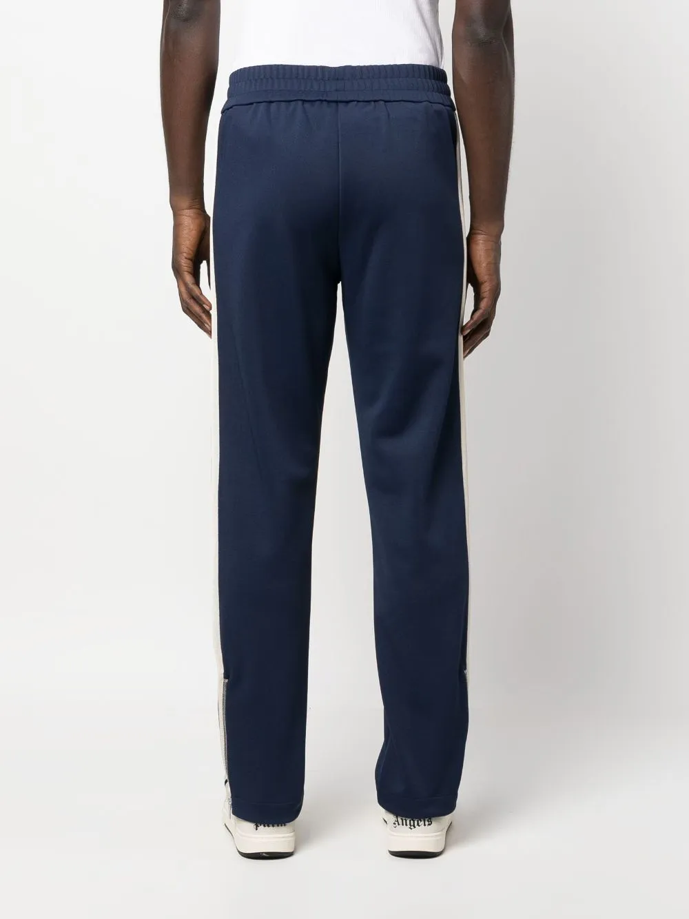 pantalone track blu logo monogram