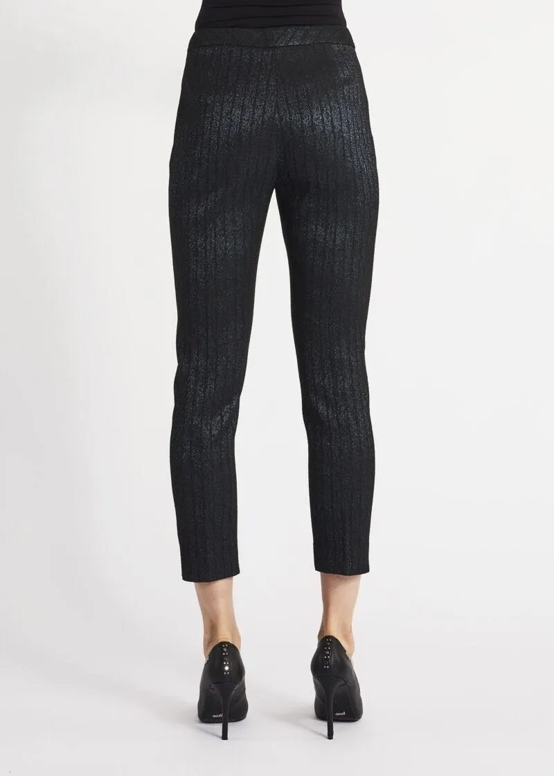 Pantaloni a sigaretta in jacquard lurex