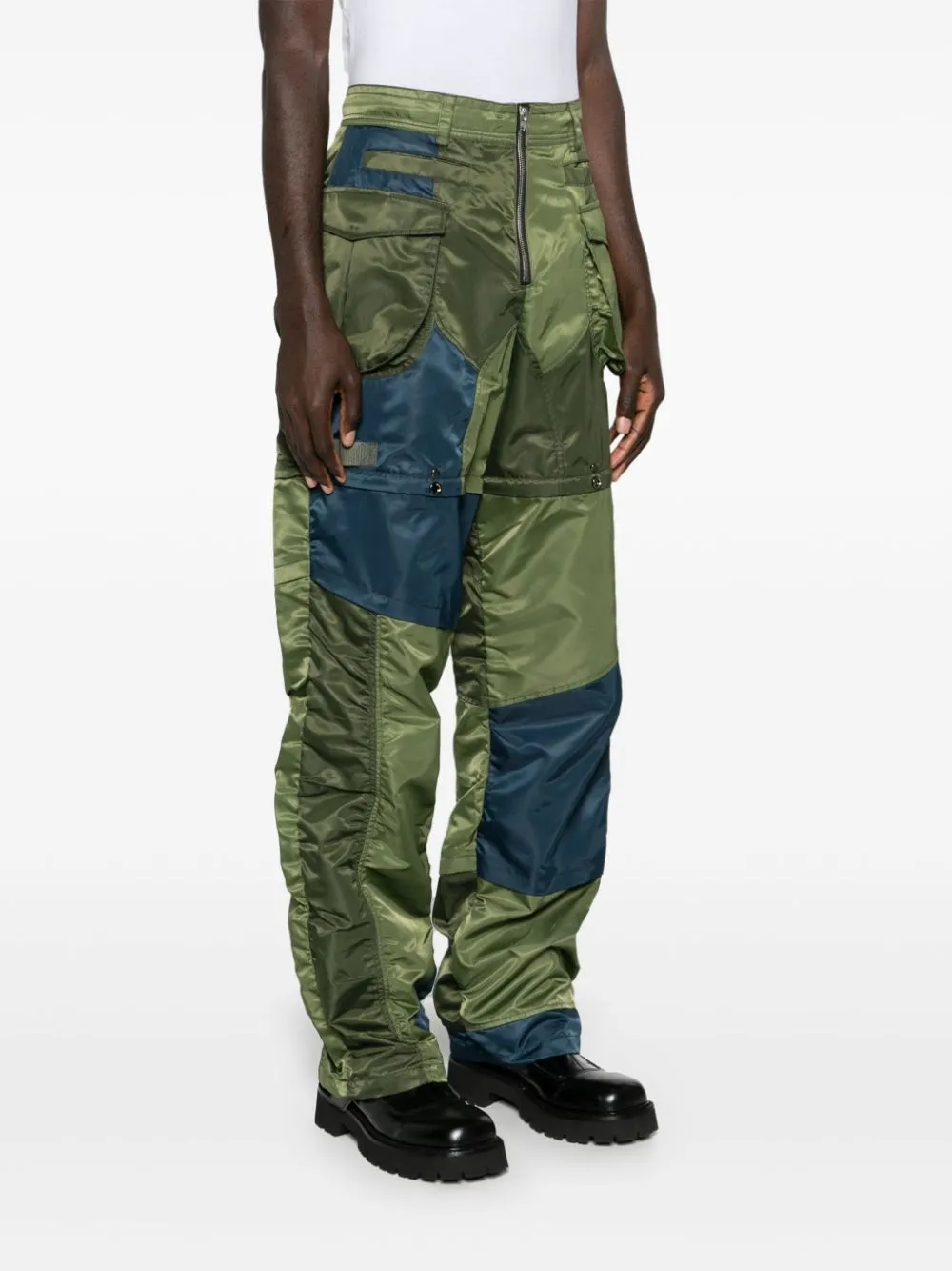 Pantaloni cargo 2-in-1 in verde - unisex