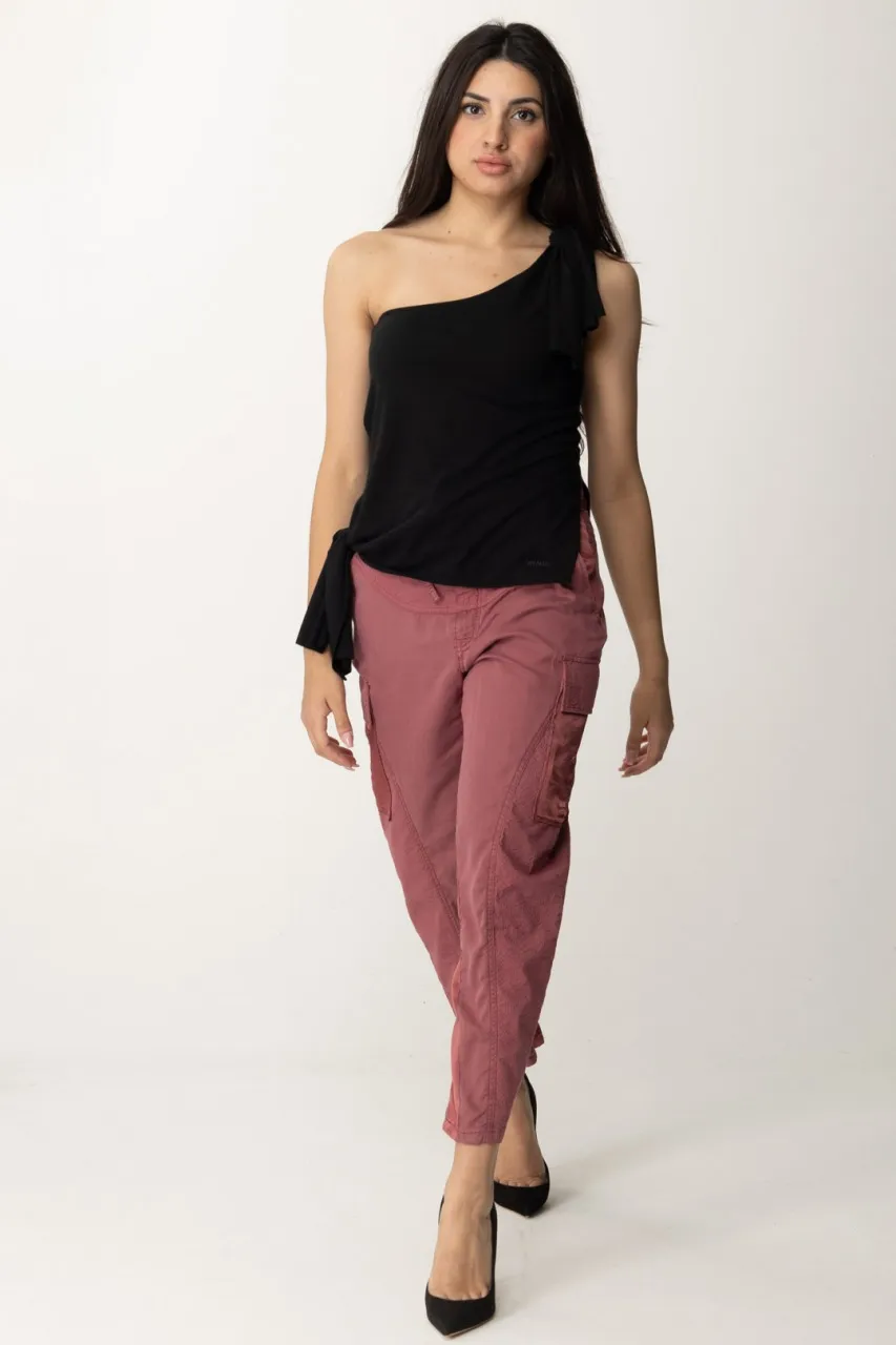 Pantaloni cargo fluidi con coulisse ROSA DECO