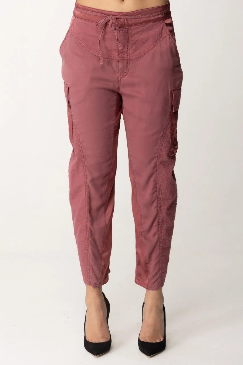 Pantaloni cargo fluidi con coulisse ROSA DECO
