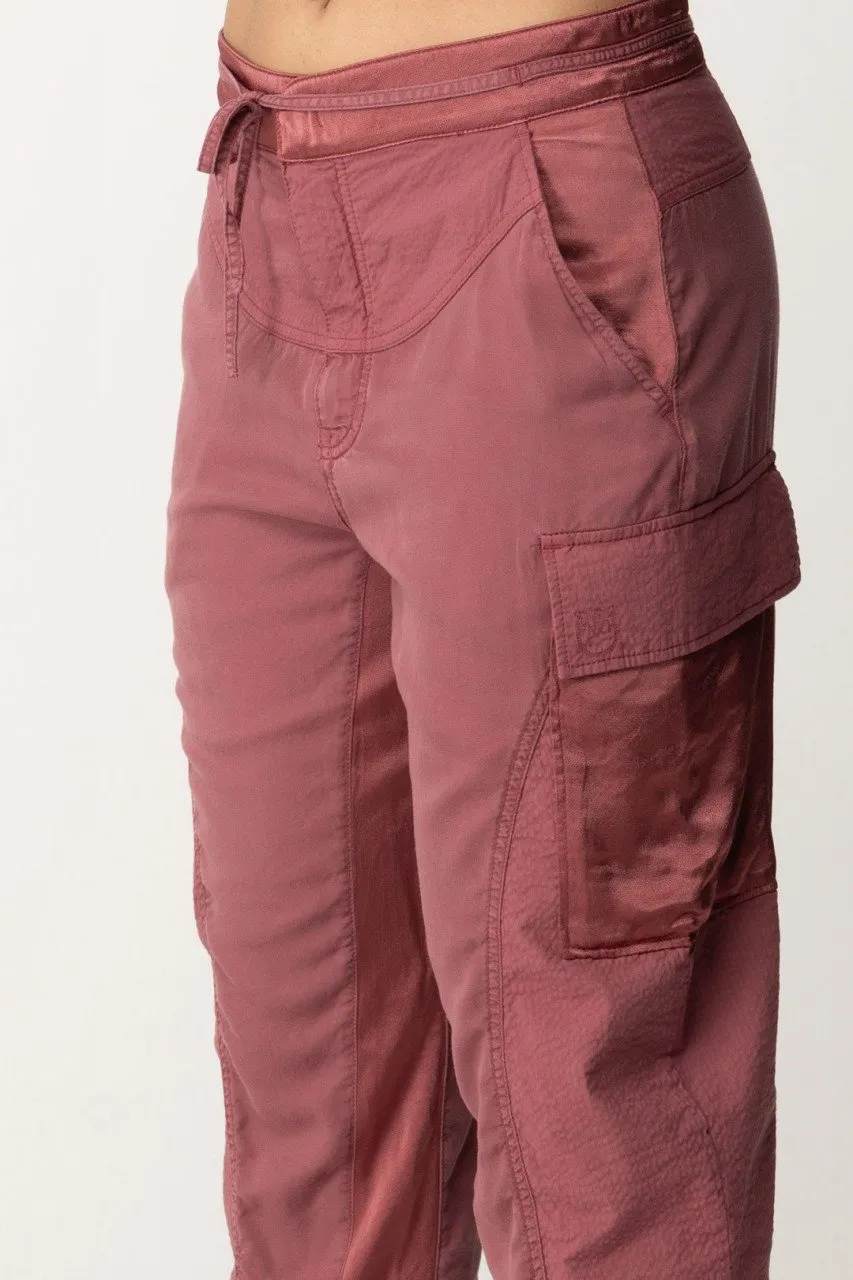 Pantaloni cargo fluidi con coulisse ROSA DECO