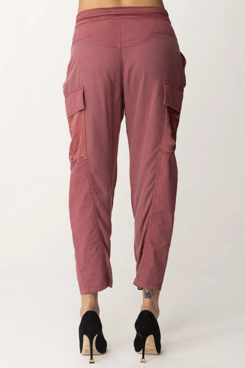 Pantaloni cargo fluidi con coulisse ROSA DECO