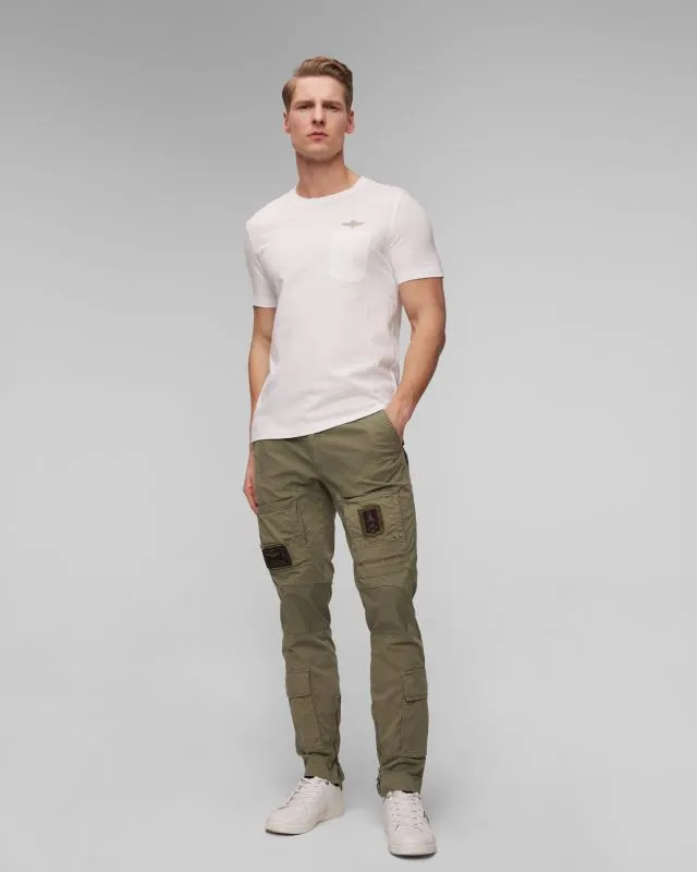 Pantaloni cargo verdi da uomo Aeronautica Militare