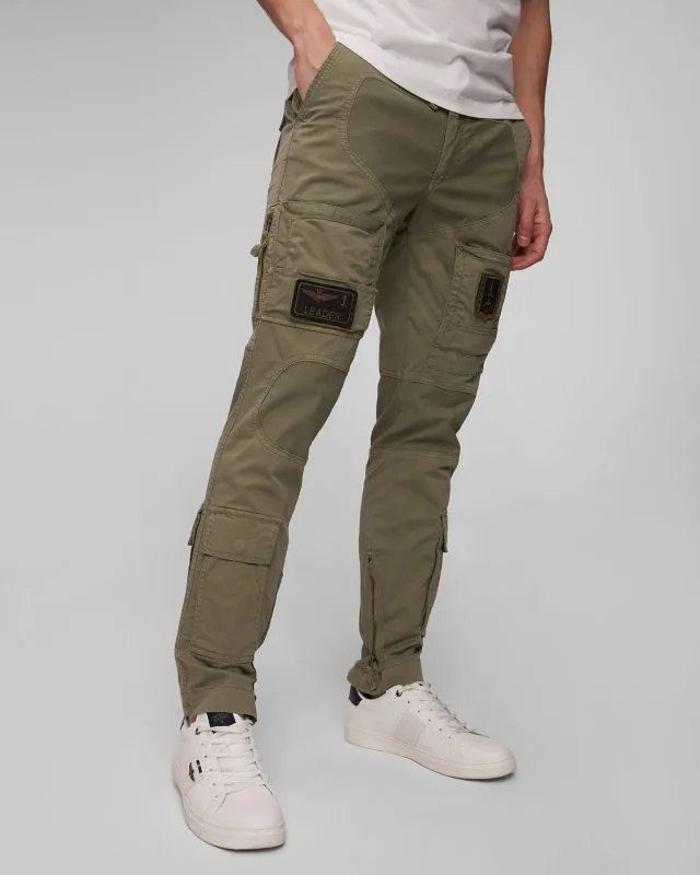 Pantaloni cargo verdi da uomo Aeronautica Militare
