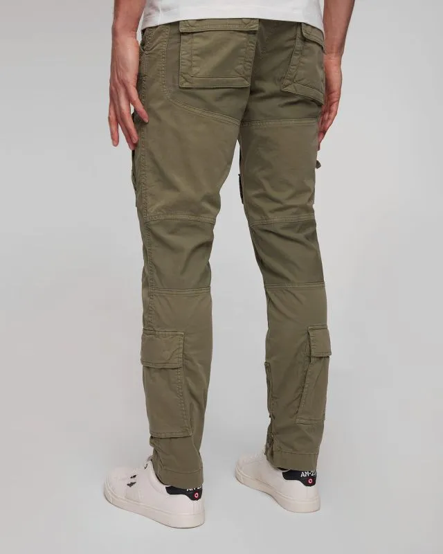 Pantaloni cargo verdi da uomo Aeronautica Militare