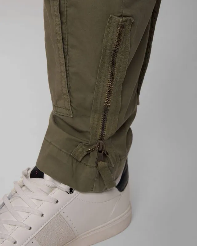 Pantaloni cargo verdi da uomo Aeronautica Militare