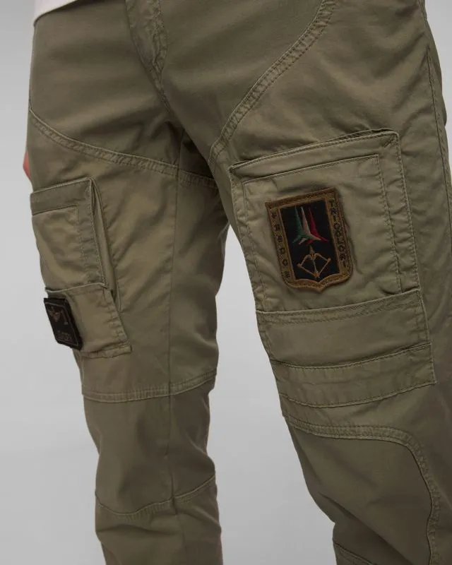 Pantaloni cargo verdi da uomo Aeronautica Militare