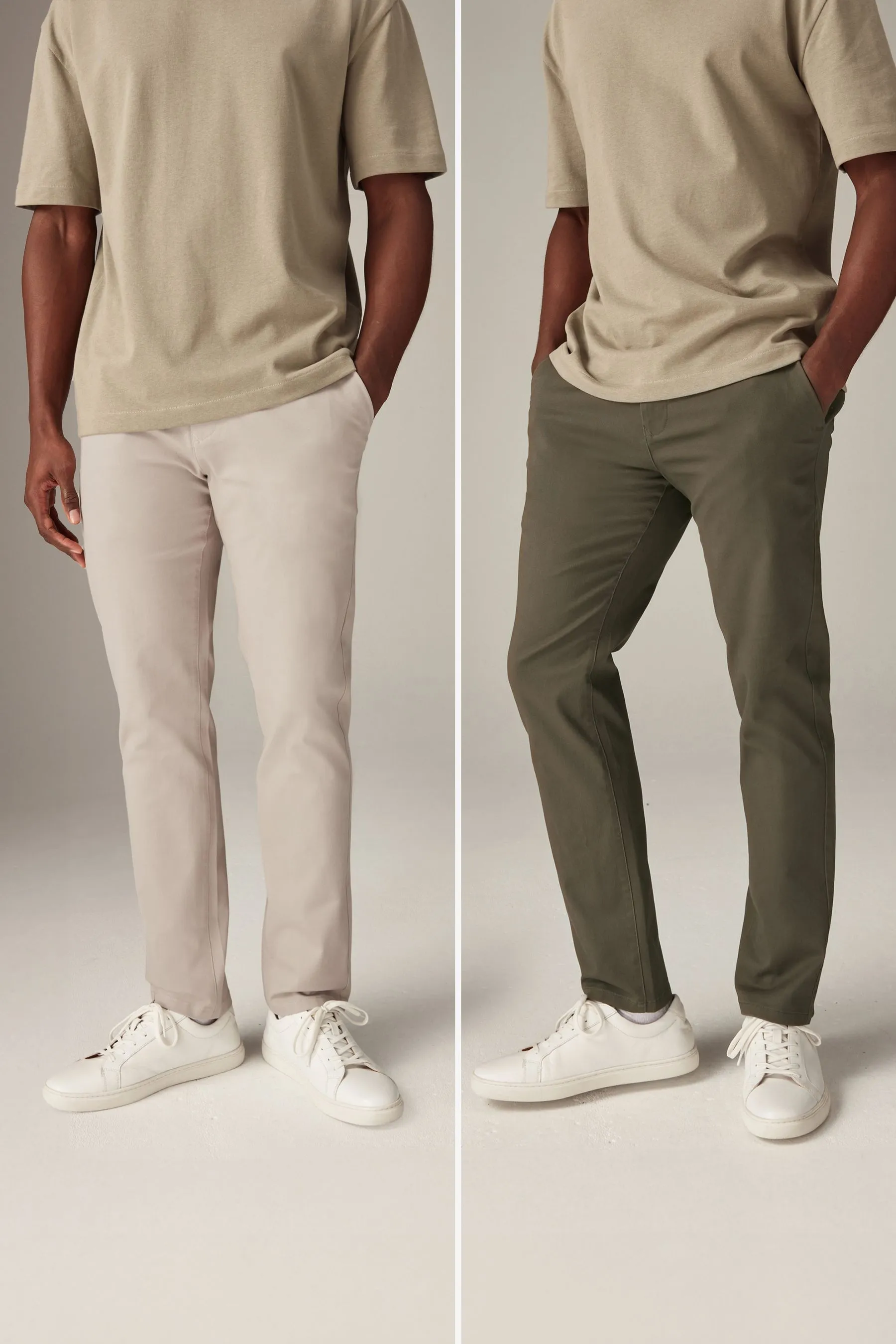 Pantaloni chino slim elasticizzati Pantaloni 2 Confezione