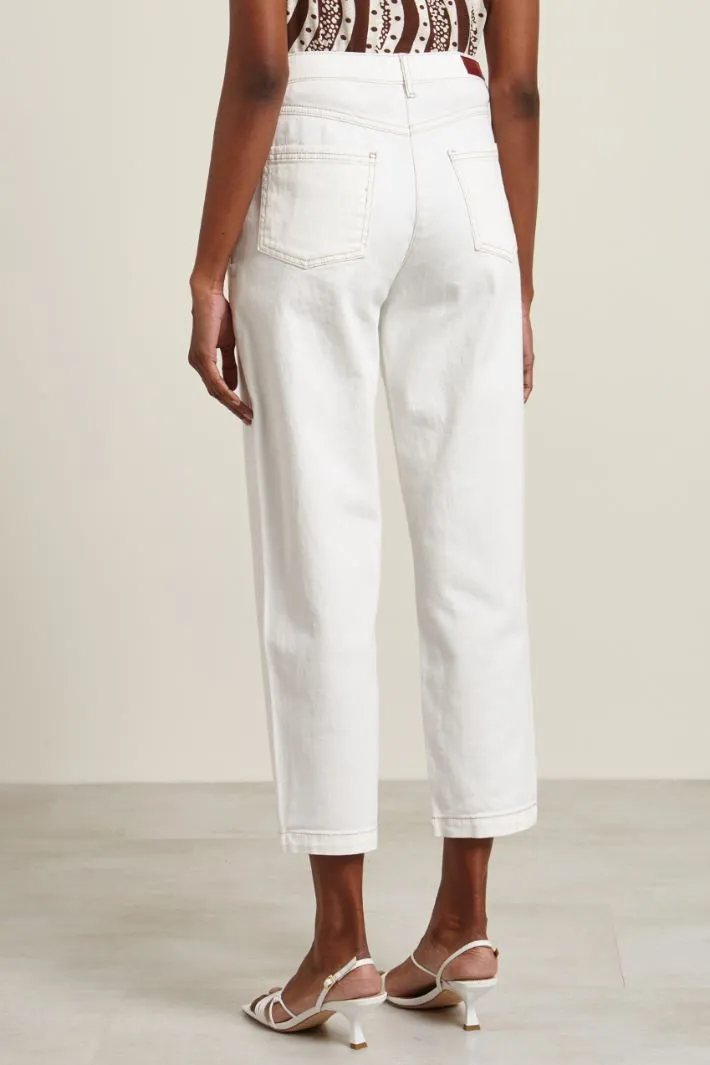 Pantaloni con tasche a filetto