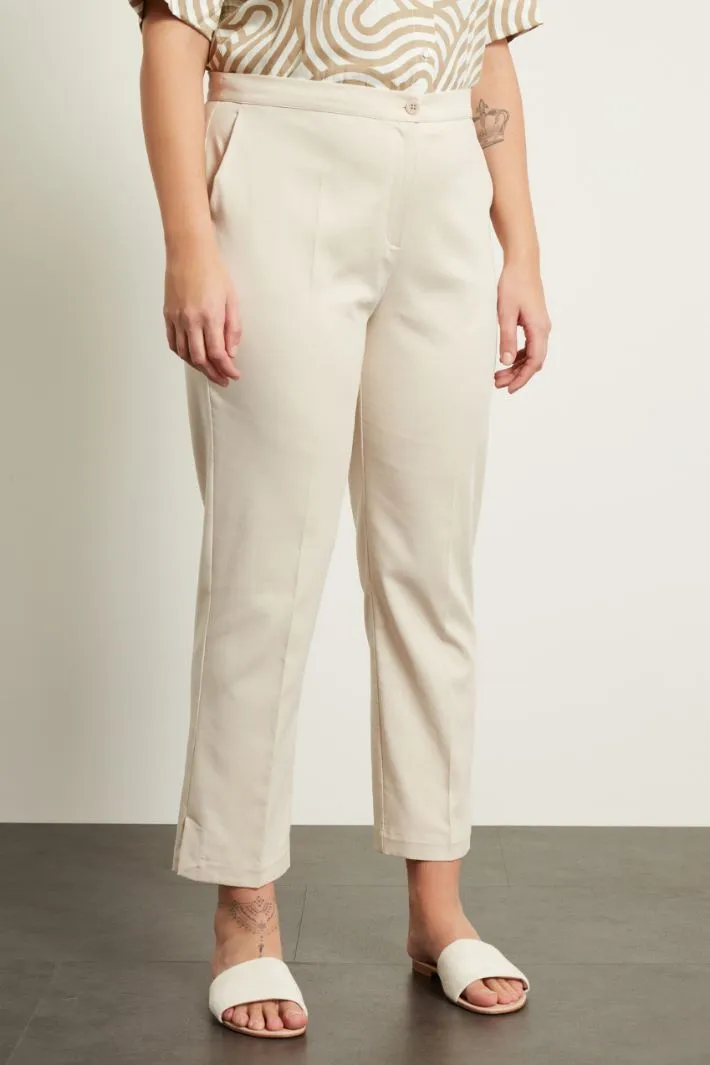 Pantaloni dritti in cotone
