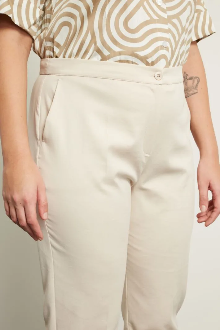 Pantaloni dritti in cotone