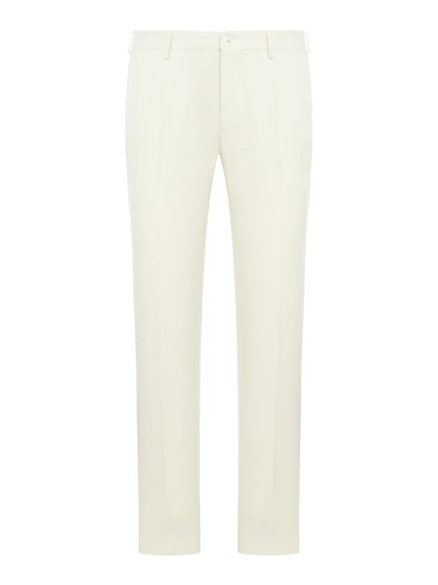 PANTALONI IN COTONE CON PINCES