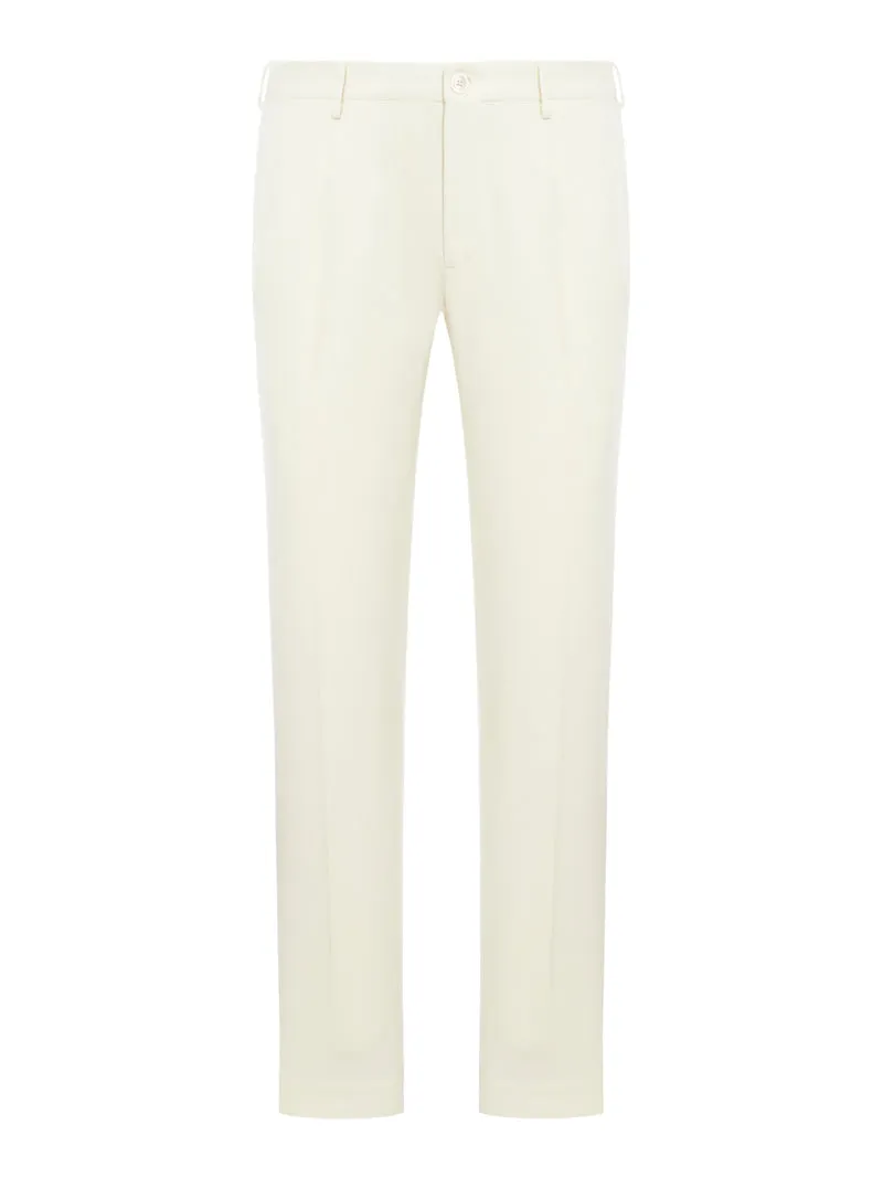 PANTALONI IN COTONE CON PINCES