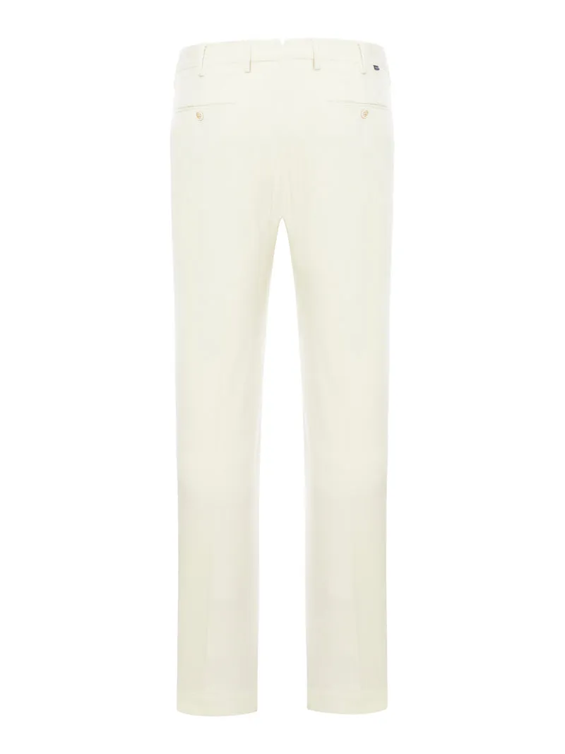 PANTALONI IN COTONE CON PINCES