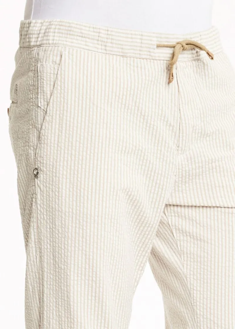 Pantaloni in cotone seersucker