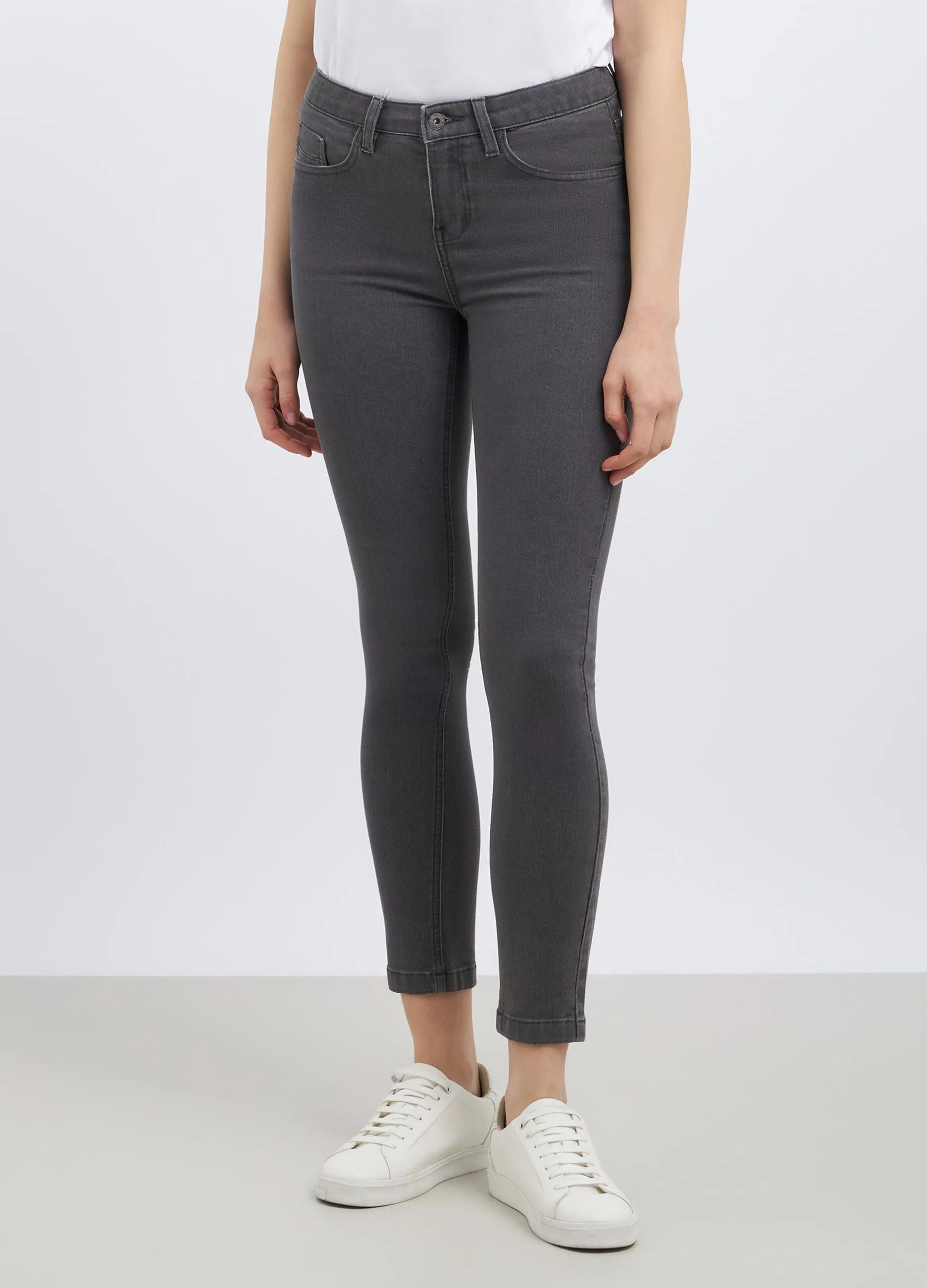 Pantaloni in denim di misto cotone donna